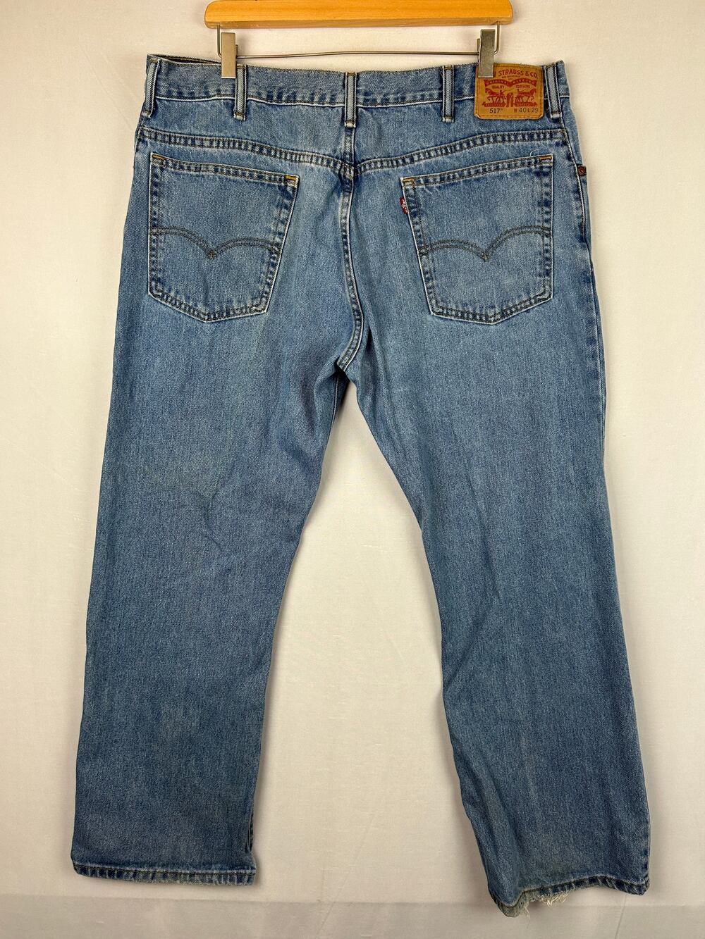 Levi's 517 Bootcut Blue Denim Jeans Men's Size 40x29